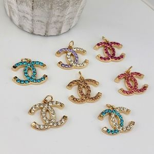 CC Zipper Pulls Charms Rhinestone